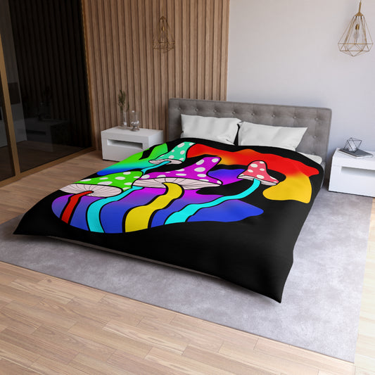 Shroomy Vibes - Microfiber Duvet Cover