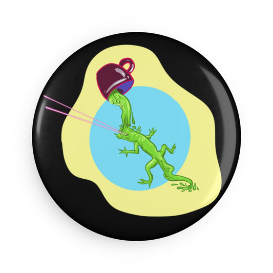 Cafe Lizard Ooze- Round Button Magnet