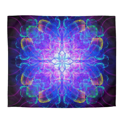 Cosmic Lotus Flower Microfiber Duvet Cover