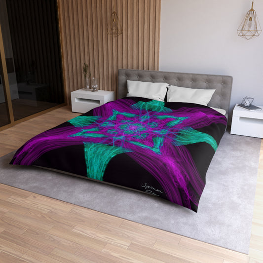 "Ever Opening Flower" Cosmic Mandala - Microfiber Duvet Cover