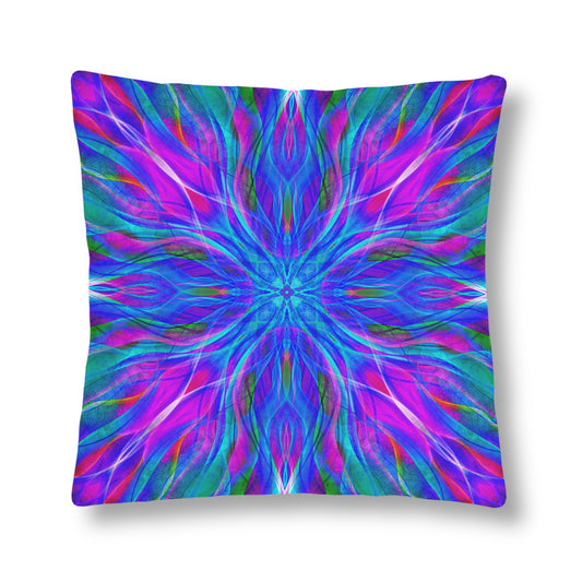 "Blueberry Bubble Burst" Cosmic Mandala - Waterproof Pillow