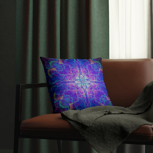 "Cosmic Lotus Blossom" Mandala - Waterproof Pillow