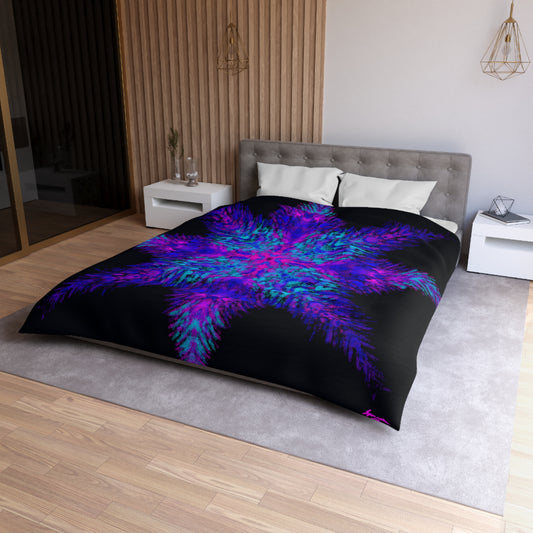 "Frost Fire" Cosmic Mandala - Microfiber Duvet Cover