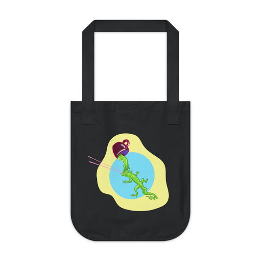 Cafe Lizard Ooze- Organic Canvas Tote Bag